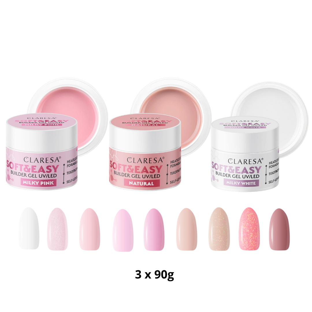 Claresa | Pack de 3 builder gels à composer (3x90g)