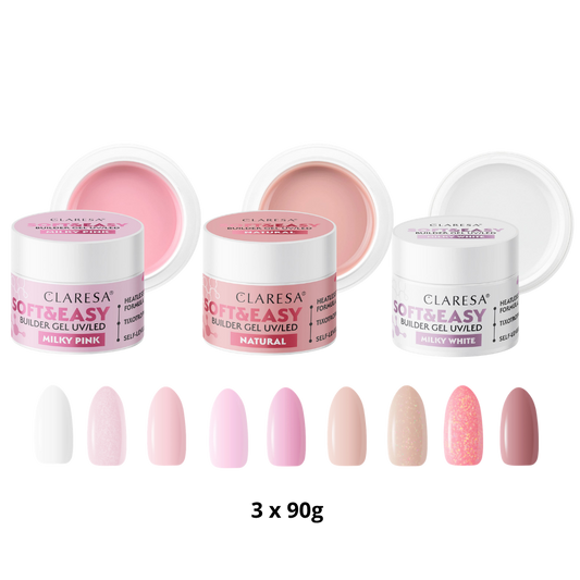 Claresa | Pack de 3 builder gels à composer (3x90g)