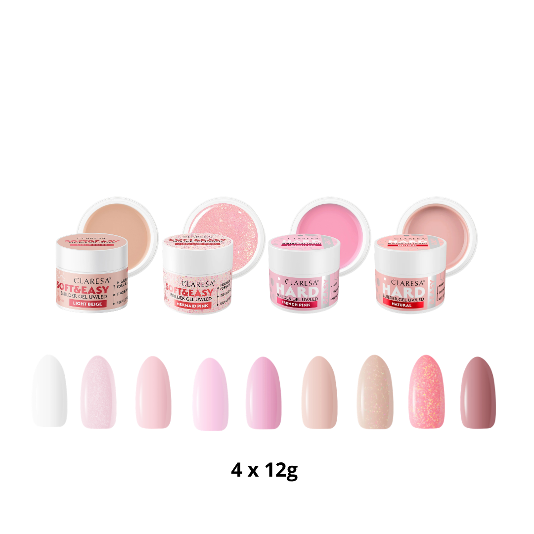 Claresa | Pack de 4 builder gels à composer (4x12g)