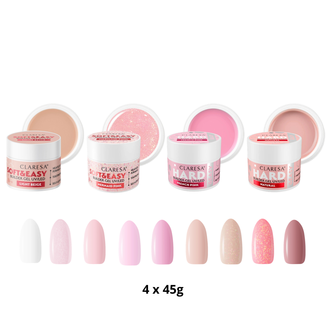 Claresa | Pack de 4 builder gels à composer (4x45g)
