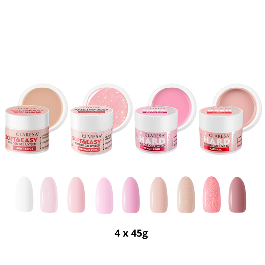 Claresa | Pack de 4 builder gels à composer (4x45g)
