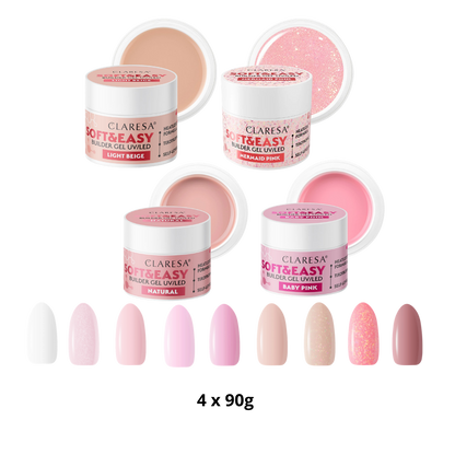 Claresa | Pack de 4 builder gels à composer (4x90g)