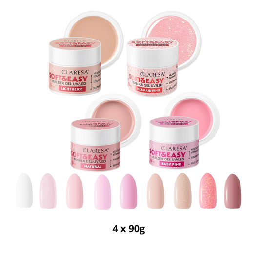 Claresa | Pack de 4 builder gels à composer (4x90g)