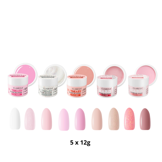 Claresa | Pack de 5 builder gels à composer (5x12g)