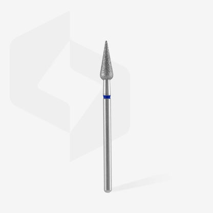 Staleks | Embout ponceuse diamanté, « poire pointe/ tulipe », bleu, diamètre de la tête 4 mm, partie active 12mm