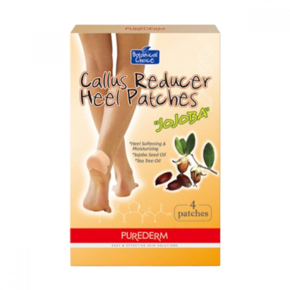 Purederm | 4 Patchs pour les talons réducteurs de callosités Jojoba
