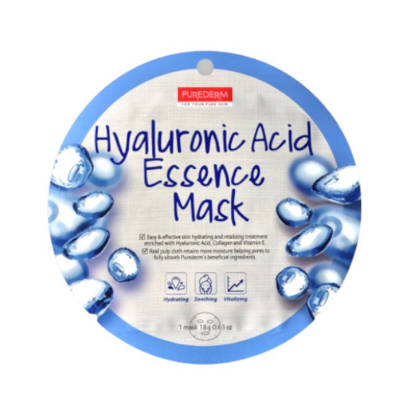 Purederm | Masque en tissu pour le visage - Acide Hyaluronique