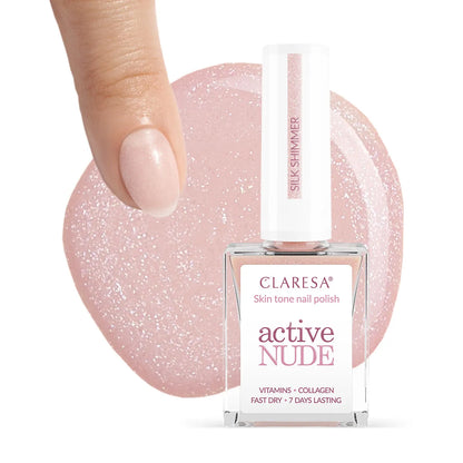 Claresa | Vernis soin Active Nude - Silk Shimmer - 9,5ml