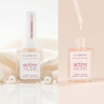 Claresa | Vernis soin Active Nude - Silk Shimmer - 9,5ml