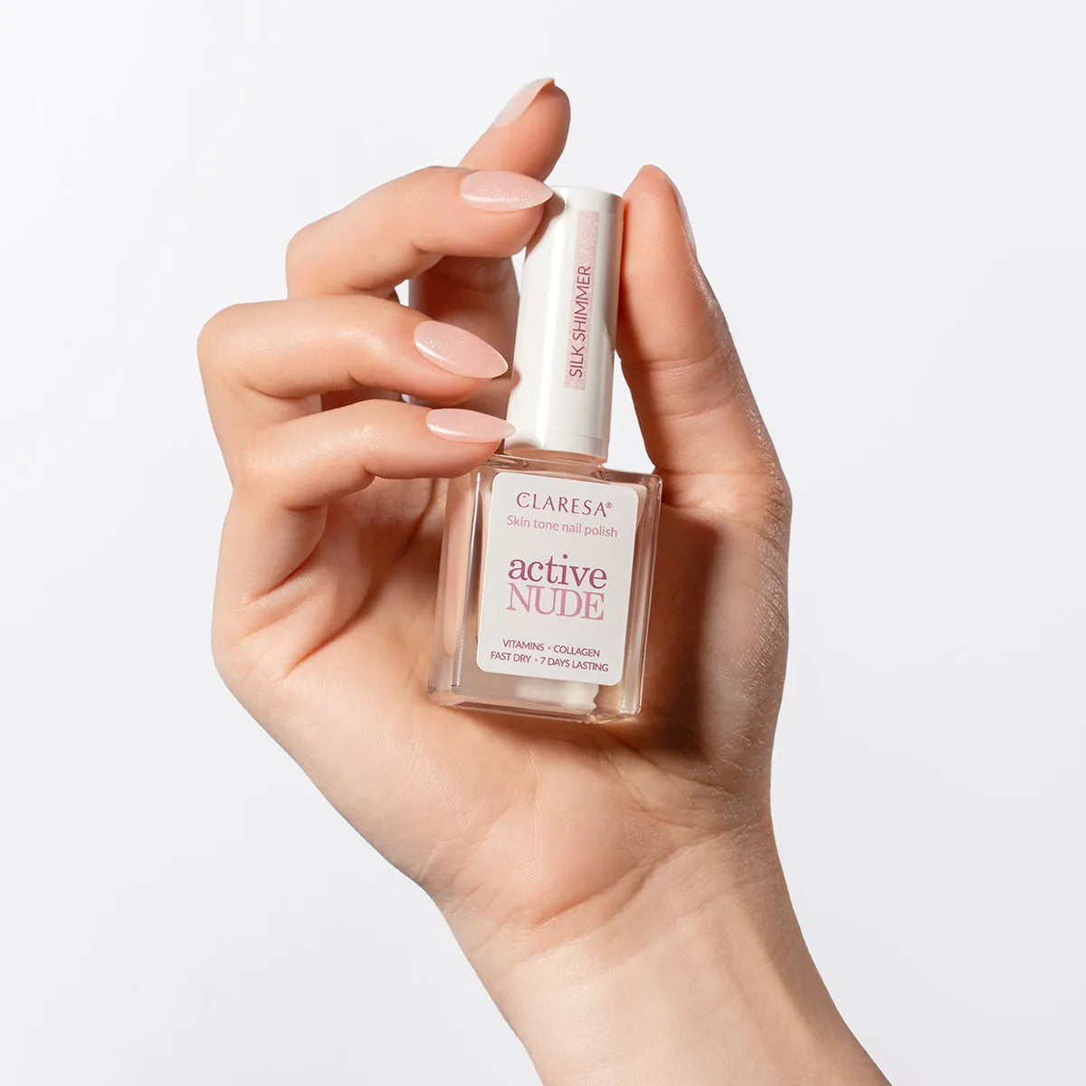 Claresa | Vernis soin Active Nude - Silk Shimmer - 9,5ml