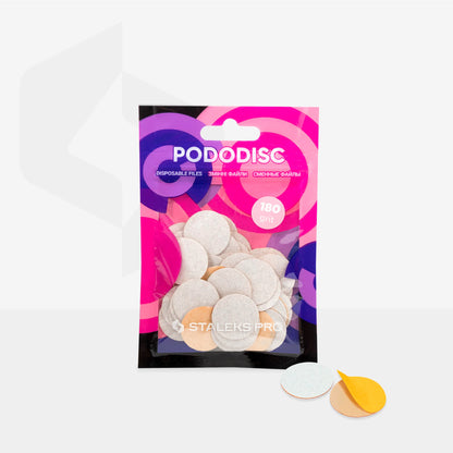 Staleks | Embouts interchangeables pour disque pédicure PODODISC  PRO M (20mm)  grains 180 - 50 pièces