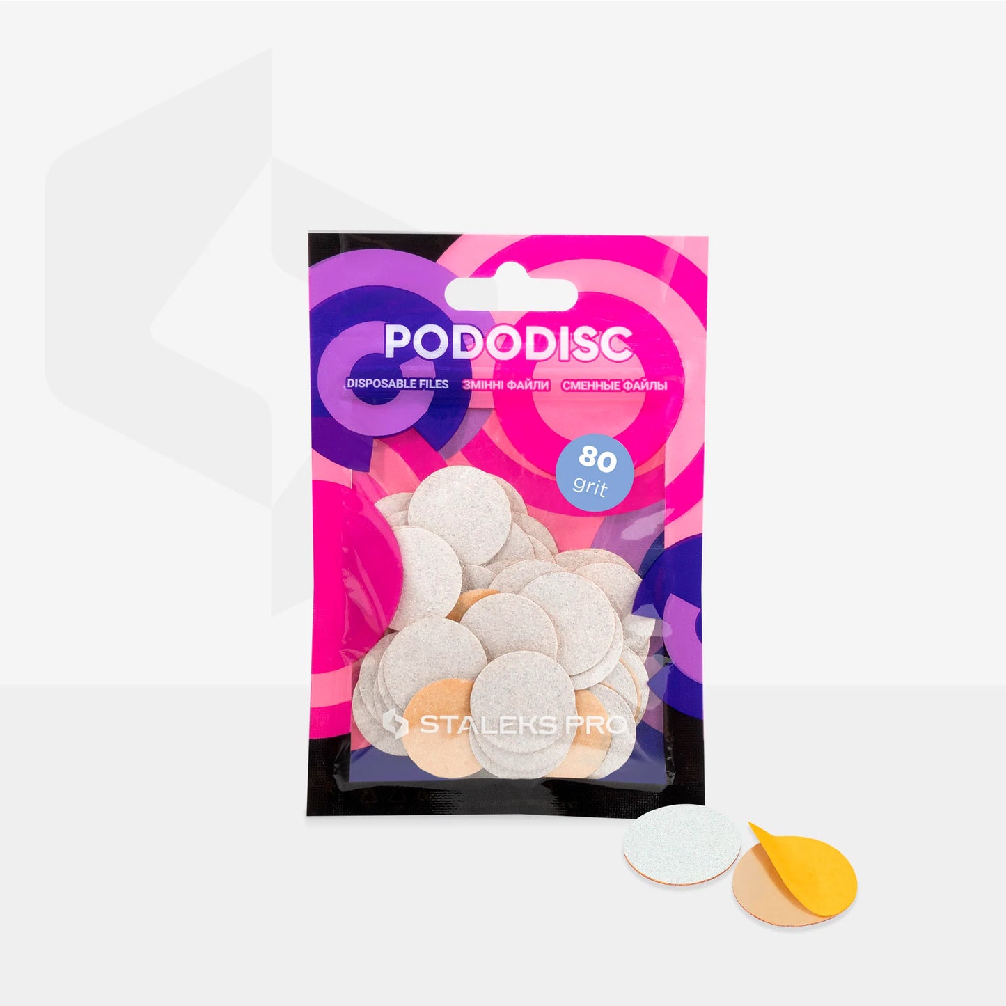 Staleks | Embouts interchangeables pour disque pédicure PODODISC  PRO M (20mm)  grain 80 - 50 pièces