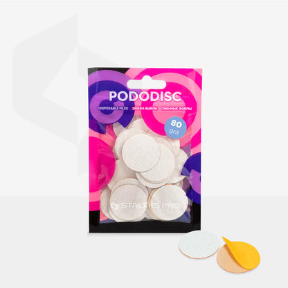 Staleks | Embouts interchangeables pour disque pédicure PODODISC PRO L (25mm)  grains 80 - 50 pièces