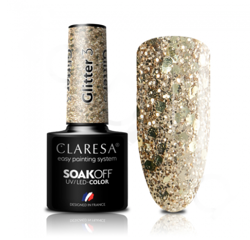 Claresa | Vernis semi-permanent Glitter n°3 - 5ml