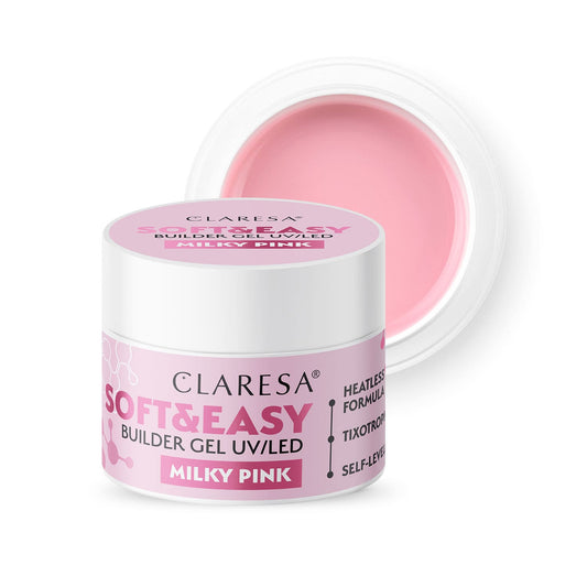 Claresa | Gel de construction - Soft & Easy - Milky Pink 45g