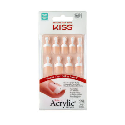 Kit de faux ongles Kiss Products French Nails Power Play avec fond blanc