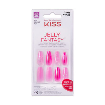 Kit de faux ongles Kiss Products Jelly Fantasy Jelly Baby avec fond blanc