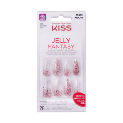 Kit de faux ongles Kiss Products Jelly Fantasy Jelly Like avec fond blanc