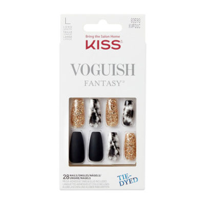 Kit de faux ongles Kiss Products voguish fantasy new york avec fond blanc