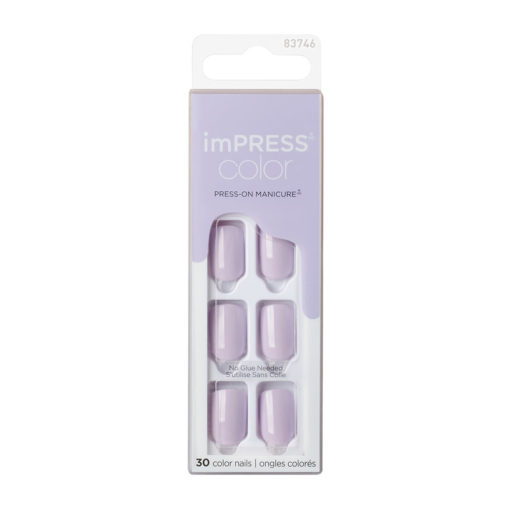 Les ImPRESS Manicure Color Picture Purplect sur fond blanc