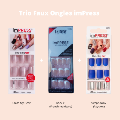 Trio faux ongles impress