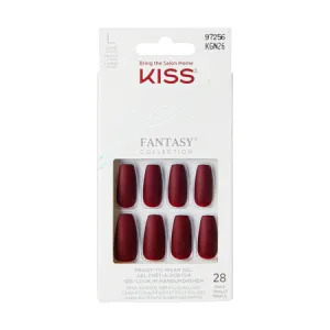 Les faux ongles Kiss Products Gel Nails - Kon'nichiwa avec fond blanc