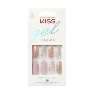 Les faux ongles Kiss Products Glam Fantasy Nails Dreams avec fond blanc