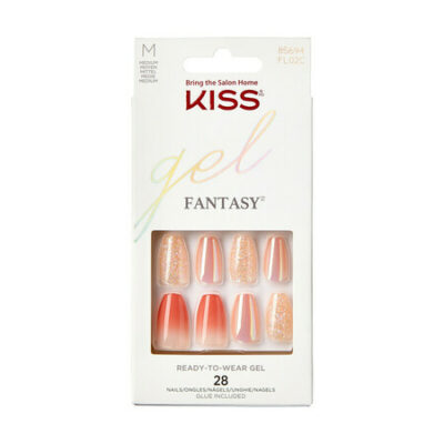 Les faux ongles Kiss Products Glam Fantasy Nails - Problem Solved avec fond blanc